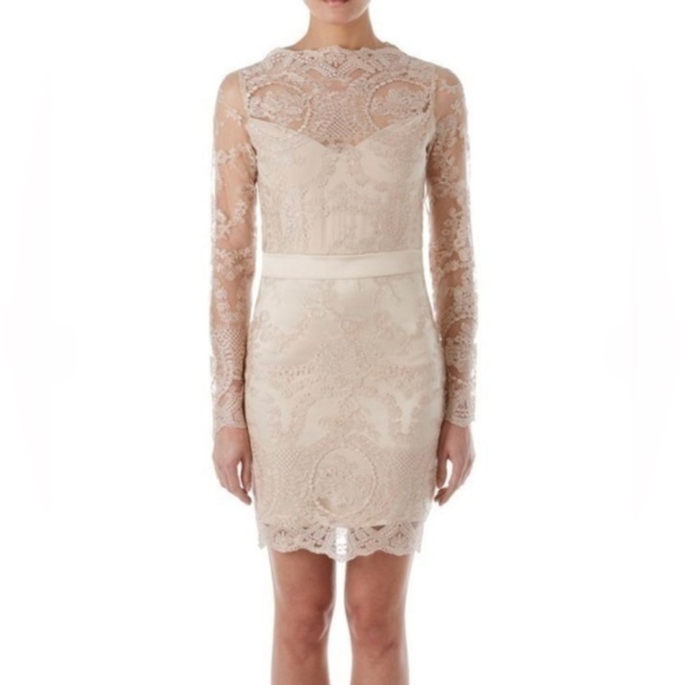 ASOS Zibi London Gold Lace Dress